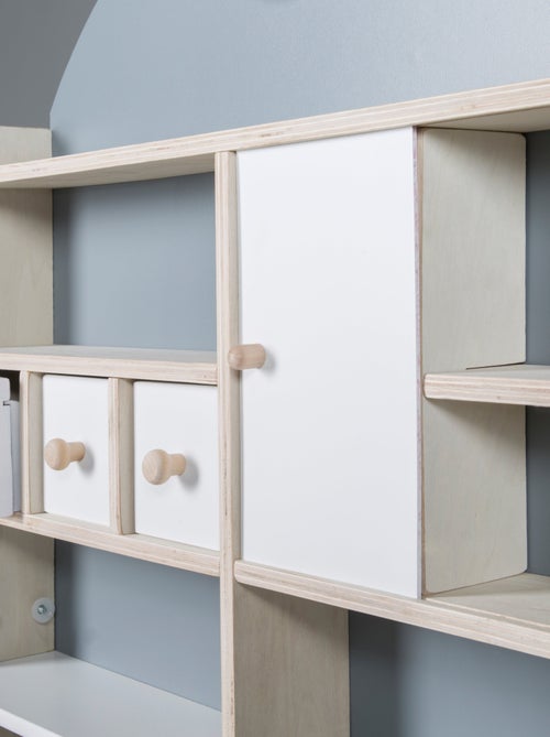 ROBA Negozietto in legno con ripiani e 3 cassetti + 2 banconi e orologio - Kiabi