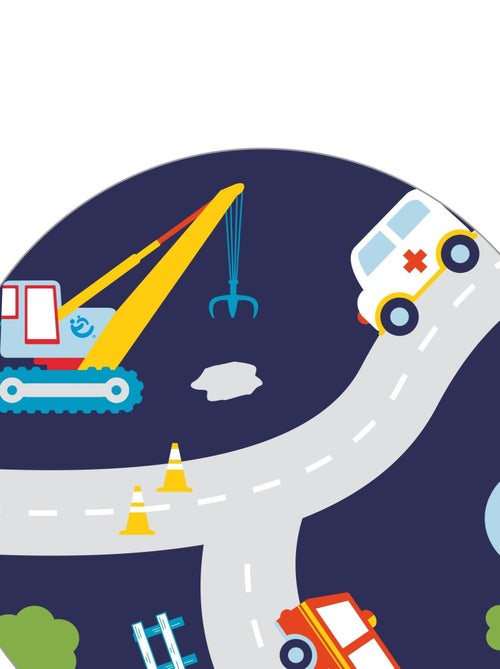 ROBA Panchina‑baule giocattoli "Rennfahrer" in legno per bambini – chiusura soft – bianco/blu - Kiabi