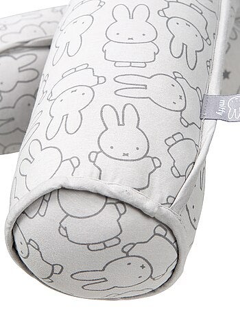 ROBA Paracolpi serpente miffy® – 170 cm – utilizzabile come cuscino da allattamento – grigio chiaro
