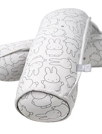 ROBA Paracolpi serpente miffy® – 170 cm – utilizzabile come cuscino da allattamento – grigio chiaro