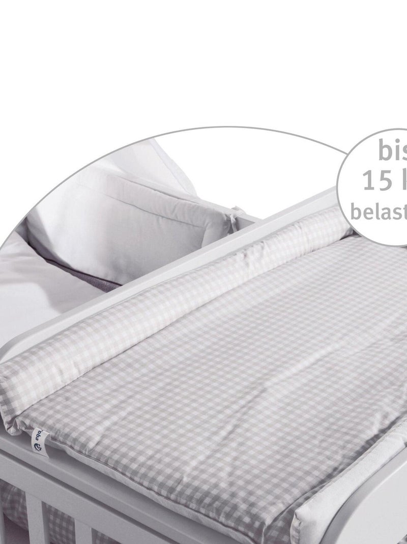 ROBA Piano fasciatoio + materassino "Damier Gris" – da posizionare sopra i lettini bambini Bianco - Kiabi