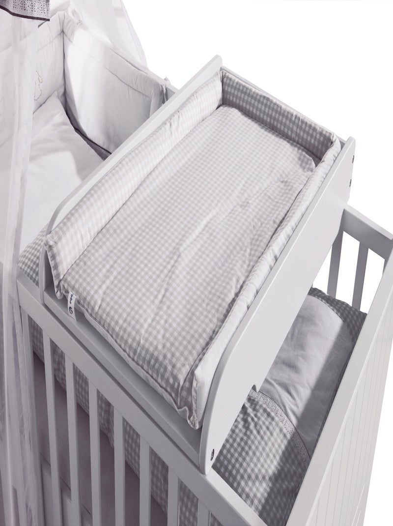 ROBA Piano fasciatoio + materassino "Damier Gris" – da posizionare sopra i lettini bambini Bianco - Kiabi