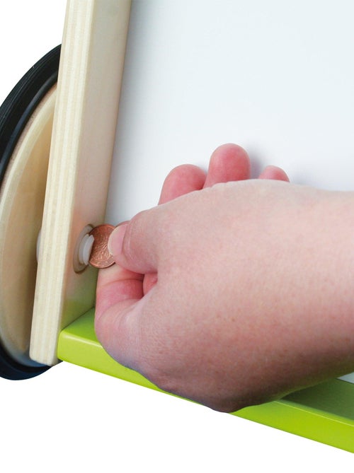 ROBA Primi passi "Rennfahrer" in legno – con freno – carrello da spinta – maniglia 45 cm - Kiabi