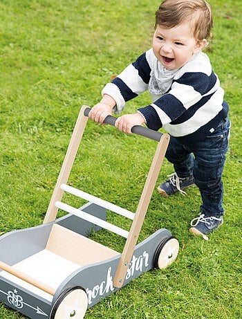ROBA Primi passi "Rock Star Baby 3" in legno – con freno – altezza maniglia 45 cm