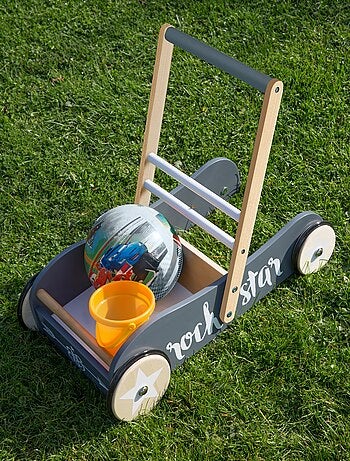 ROBA Primi passi "Rock Star Baby 3" in legno – con freno – altezza maniglia 45 cm