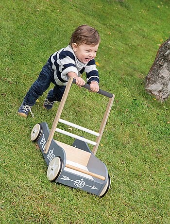 ROBA Primi passi "Rock Star Baby 3" in legno – con freno – altezza maniglia 45 cm