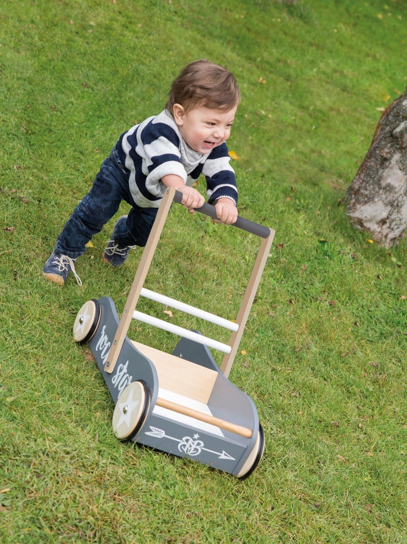 ROBA Primi passi "Rock Star Baby 3" in legno – con freno – altezza maniglia 45 cm Grigio grigio antracite bianco - Kiabi