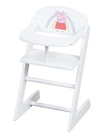 ROBA Seggiolone e cuscino per bambole "Peppa Pig" in legno – motivo maialina