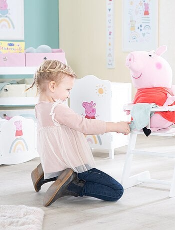 ROBA Seggiolone e cuscino per bambole "Peppa Pig" in legno – motivo maialina