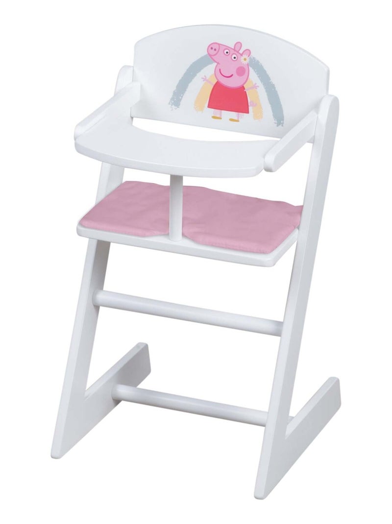 ROBA Seggiolone e cuscino per bambole "Peppa Pig" in legno – motivo maialina Bianco Multicolore - Kiabi