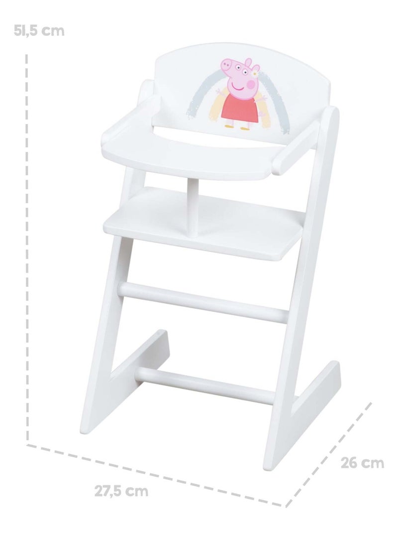 ROBA Seggiolone e cuscino per bambole "Peppa Pig" in legno – motivo maialina Bianco Multicolore - Kiabi