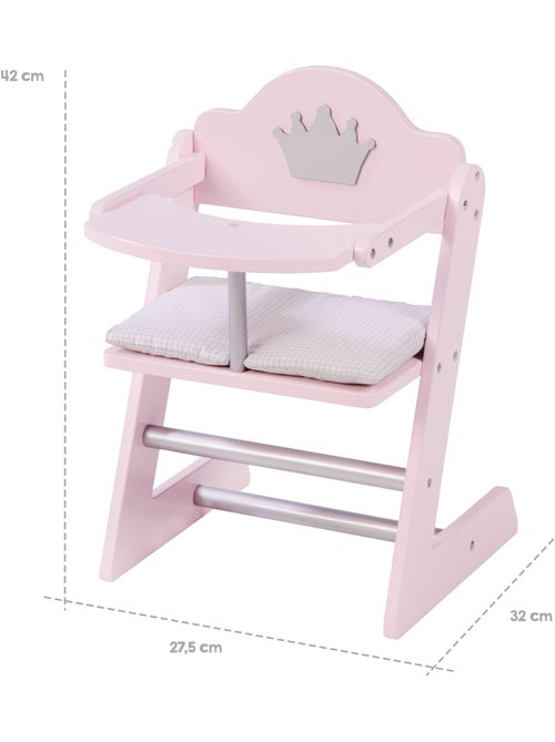 ROBA Seggiolone per bambole "Princess Sophie" in legno – da 18 mesi – rosa/argento - Kiabi ROBA Seggiolone per bambole "Princess Sophie" in legno – da 18 mesi – rosa/argento - Kiabi