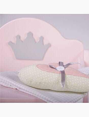 ROBA Seggiolone per bambole "Princess Sophie" in legno – da 18 mesi – rosa/argento