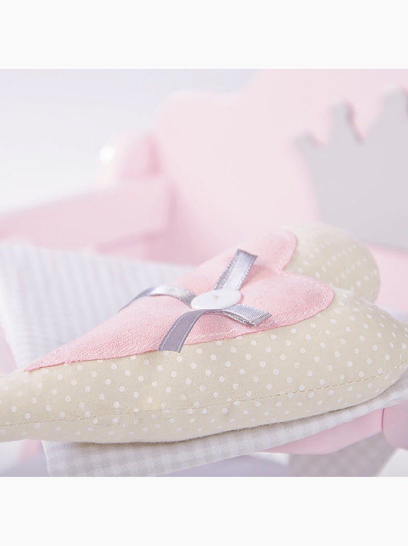 ROBA Seggiolone per bambole "Princess Sophie" in legno – da 18 mesi – rosa/argento Rose poudré - Kiabi