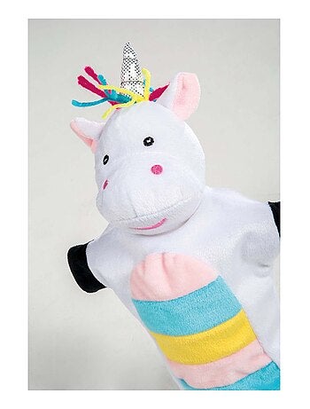 ROBA Set di 4 burattini in tessuto e feltro – unicorno, principessa, drago, cavaliere