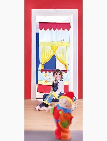 ROBA Teatro da porta in tessuto lavabile – castelletto da appendere – multicolore