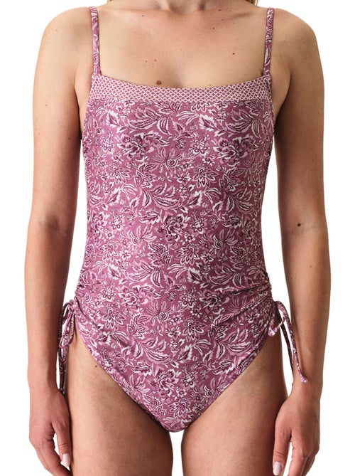 Rosa costume intero senza spalline con ferretto penti - Kiabi Rosa costume intero senza spalline con ferretto penti - Kiabi
