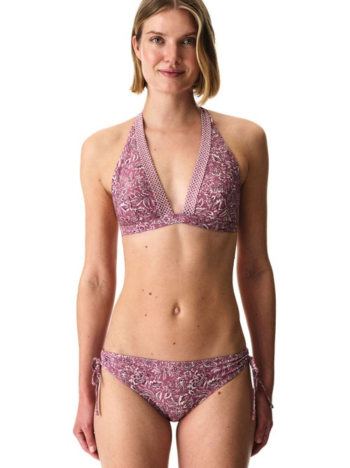 Rosa top bikini con scollo a v profondo e fiori penti - Kiabi Rosa top bikini con scollo a v profondo e fiori penti - Kiabi
