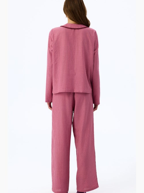 Rosy pigiama con camicia a maniche lunghe e pantaloni penti - Kiabi Rosy pigiama con camicia a maniche lunghe e pantaloni penti - Kiabi