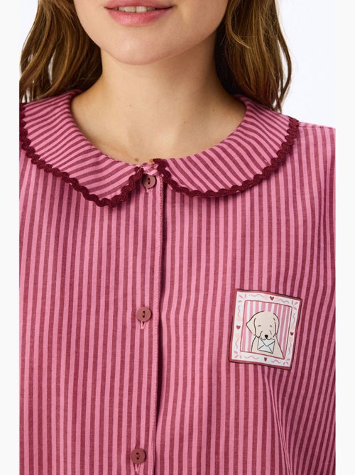 Rosy pigiama con camicia a maniche lunghe e pantaloni penti - Kiabi Rosy pigiama con camicia a maniche lunghe e pantaloni penti - Kiabi