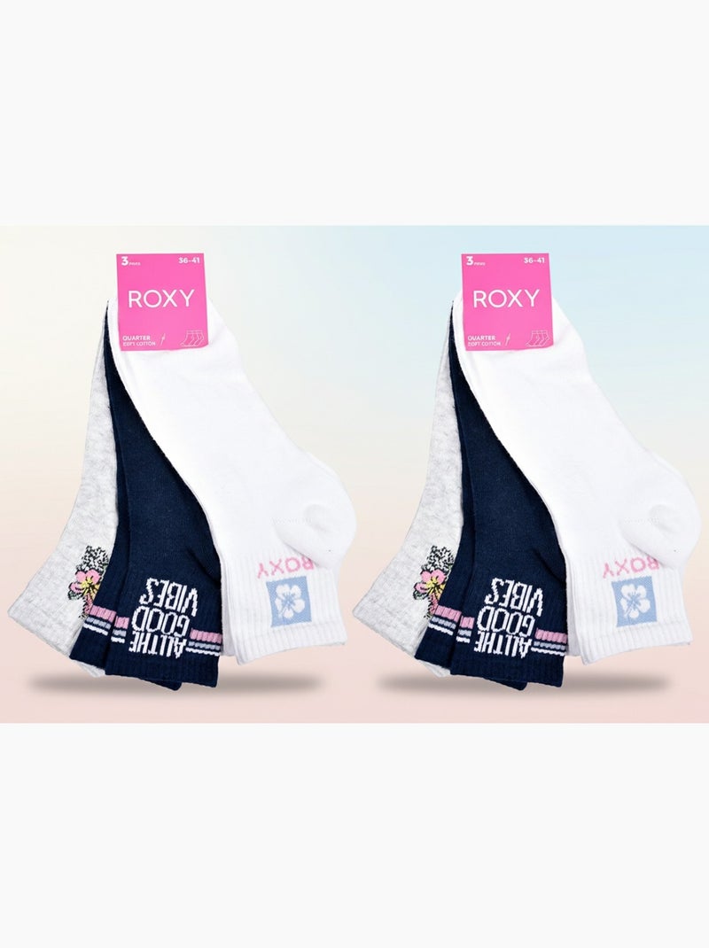 ROXY Set di calzini corti Quarter – Confezione da 6 paia Bianco Grigio Nero - Kiabi