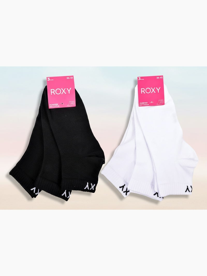 ROXY Set di calzini corti Quarter – Confezione da 6 paia Bianco Nero - Kiabi