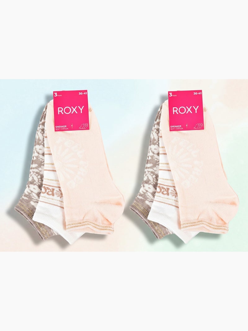 ROXY Set di calzini corti Sneaker – Confezione da 6 paia Beige - Kiabi