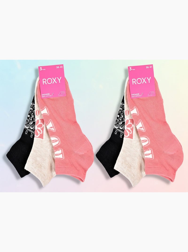 ROXY Set di calzini corti Sneaker – Confezione da 6 paia Nero Beige - Kiabi
