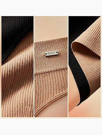 ROXY Slip Senza Cuciture Costine 4 Pz - Nero & Carne