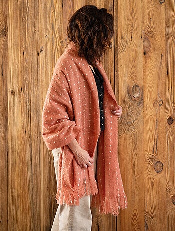 Runner da letto / Stola in mohair a pois