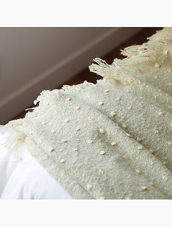 Runner da letto / Stola in mohair a pois