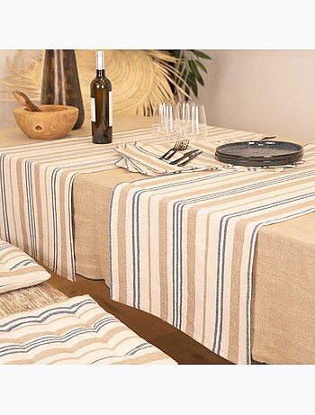 Runner da tavola in cotone a righe