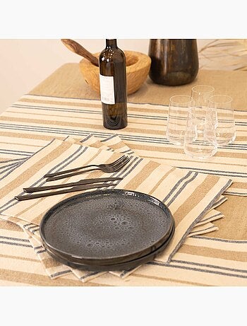 Runner da tavola in cotone a righe