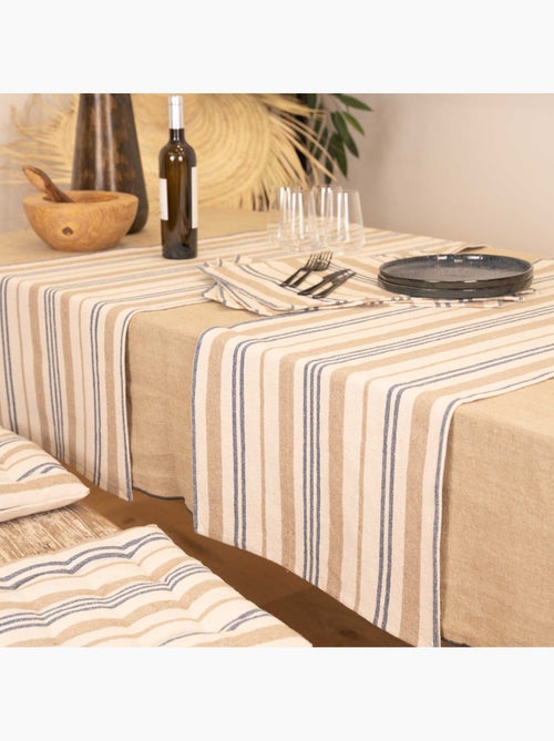 Runner da tavola in cotone a righe - Kiabi