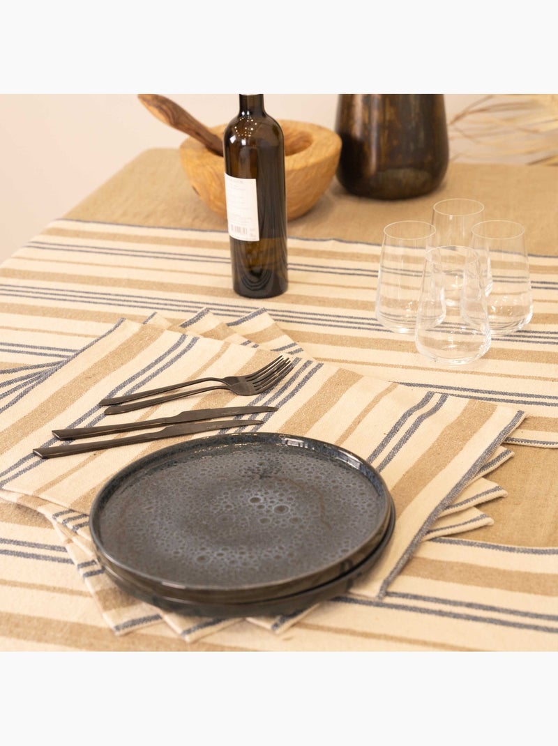 Runner da tavola in cotone a righe Blu scuro - Kiabi