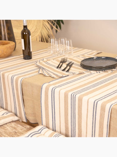 Runner da tavola in cotone a righe - Kiabi