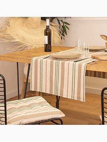 Runner da tavola in cotone a righe