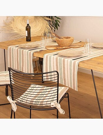 Runner da tavola in cotone a righe