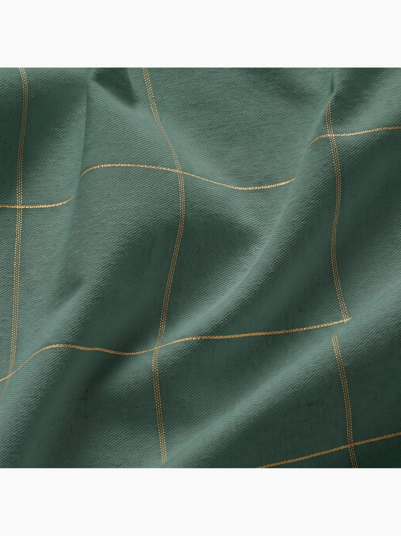 Runner da tavola natale a quadri, tessuto, filo dorato, cotone - gamusi. Verde - Kiabi