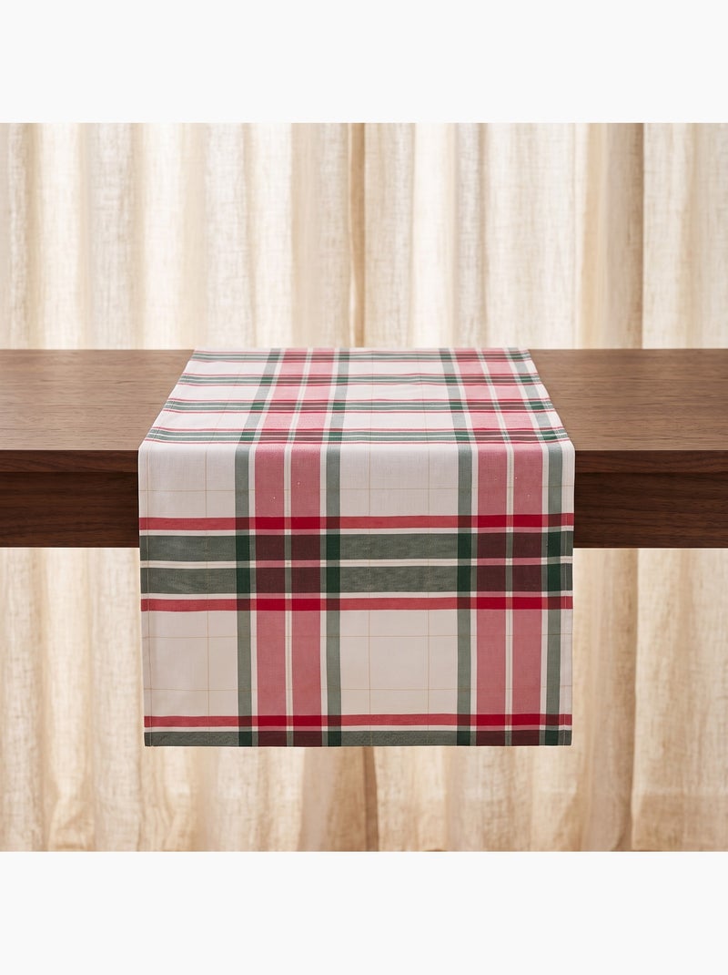 Runner da tavola natale tartan, tessuto, filo dorato, cotone - gamusi. Multicolore - Kiabi
