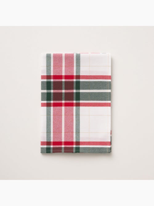Runner da tavola natale tartan, tessuto, filo dorato, cotone - gamusi. - Kiabi Runner da tavola natale tartan, tessuto, filo dorato, cotone - gamusi. - Kiabi
