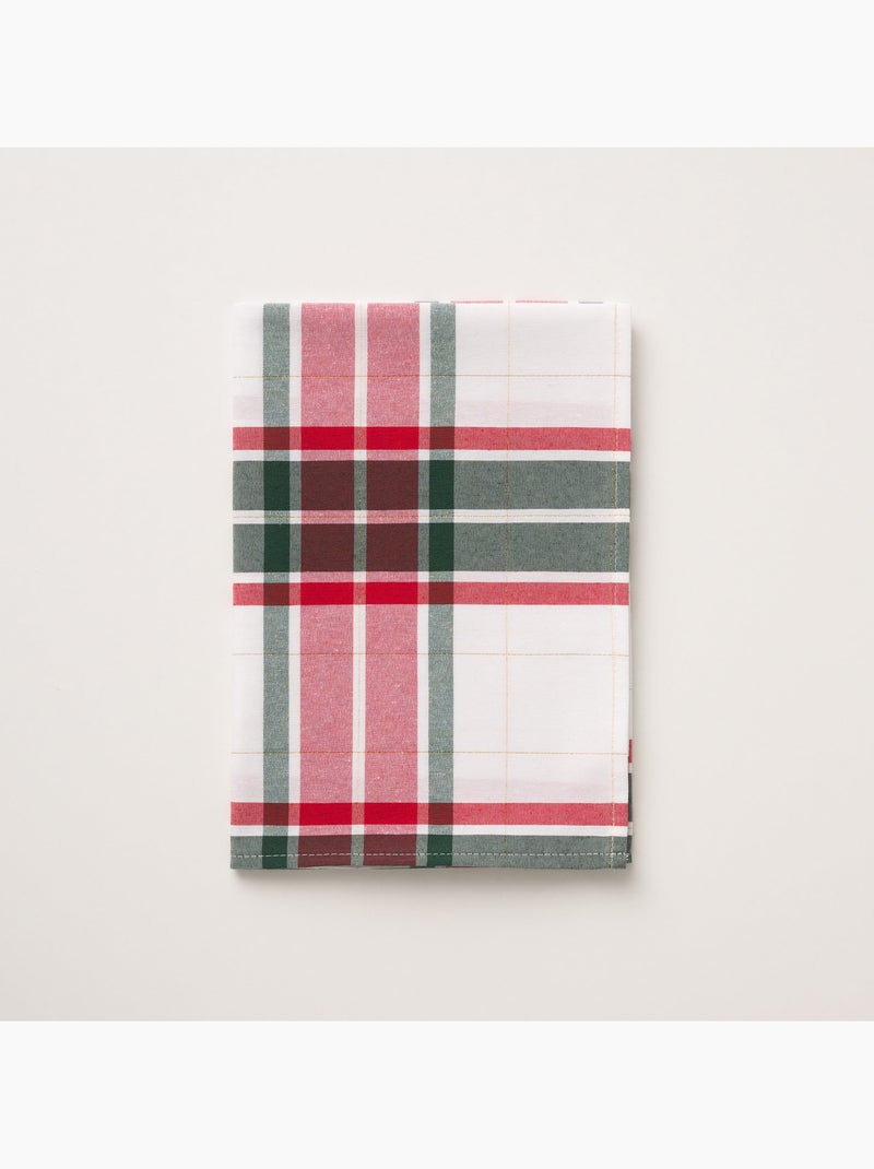 Runner da tavola natale tartan, tessuto, filo dorato, cotone - gamusi. Multicolore - Kiabi