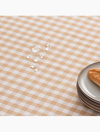 Runner da tavola rettangolare in cotone a quadretti vichy, resistente all'acqua - gamusi.