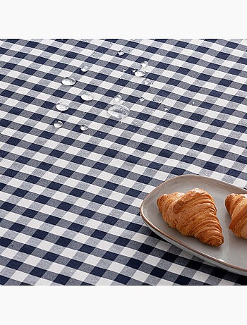 Runner da tavola rettangolare in cotone a quadretti vichy, resistente all'acqua - gamusi.