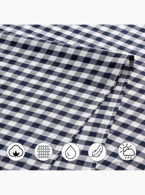 Runner da tavola rettangolare in cotone a quadretti vichy, resistente all'acqua - gamusi. - Kiabi