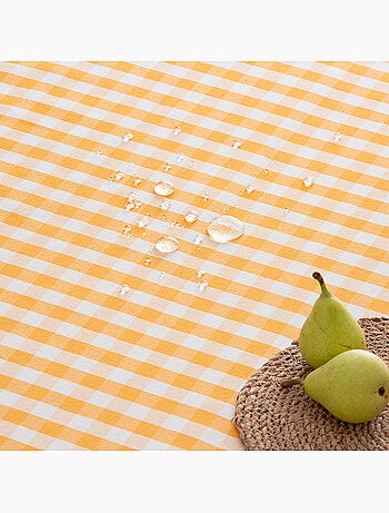Runner da tavola rettangolare in cotone a quadretti vichy, resistente all'acqua - gamusi.