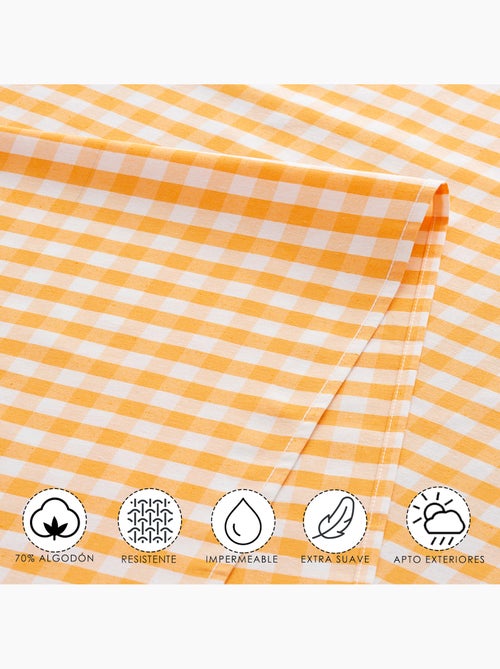 Runner da tavola rettangolare in cotone a quadretti vichy, resistente all'acqua - gamusi. - Kiabi