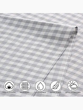 Runner da tavola rettangolare in cotone a quadretti vichy, resistente all'acqua - gamusi.