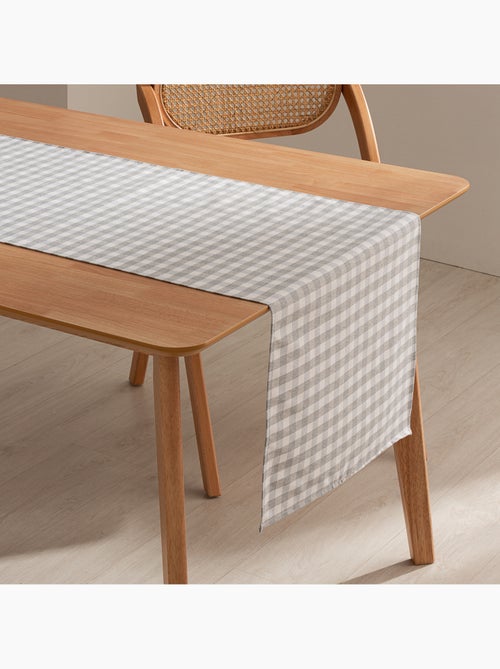 Runner da tavola rettangolare in cotone a quadretti vichy, resistente all'acqua - gamusi. - Kiabi Runner da tavola rettangolare in cotone a quadretti vichy, resistente all'acqua - gamusi. - Kiabi