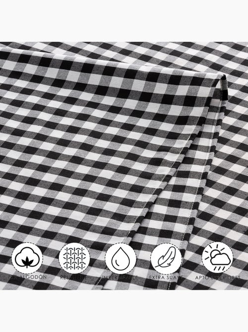 Runner da tavola rettangolare in cotone a quadretti vichy, resistente all'acqua - gamusi. - Kiabi
